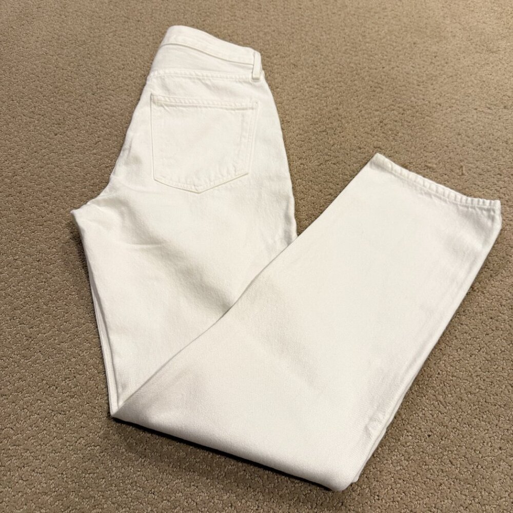 Agolde Lana Slice Jean in Element White Mid Rise Straight Leg Size 26 A9042-1183 - Picture 7 of 15
